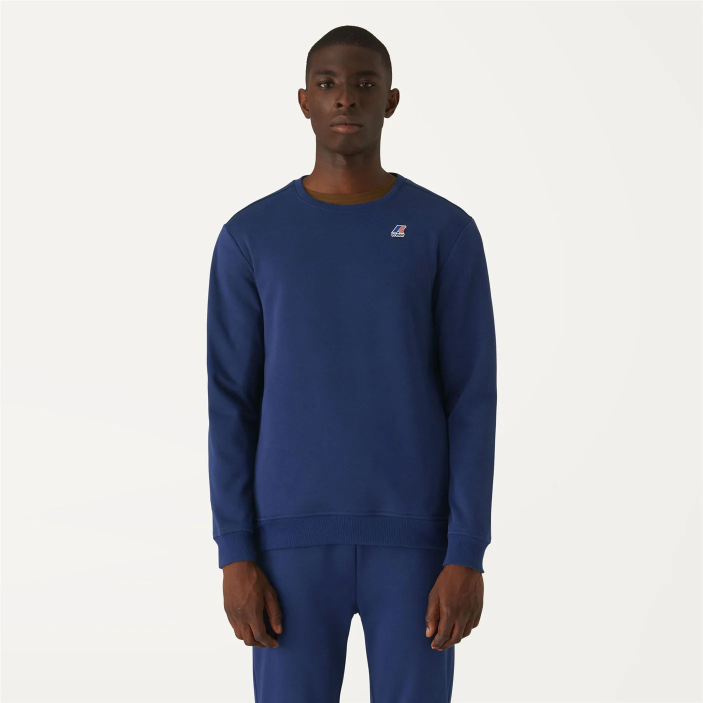 K-Way Felpa in Cotone Unisex Le Vrai Auguste Hv Poli Co Blue Medioeval