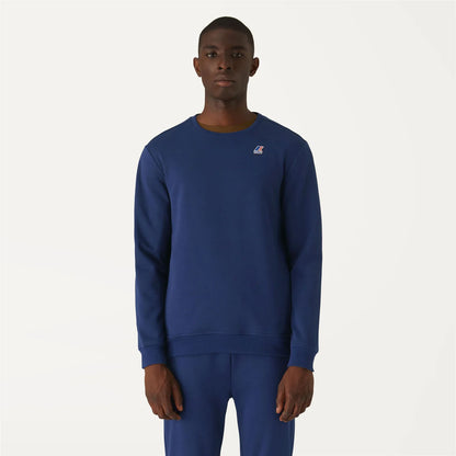 K-Way Felpa in Cotone Unisex Le Vrai Auguste Hv Poli Co Blue Medioeval