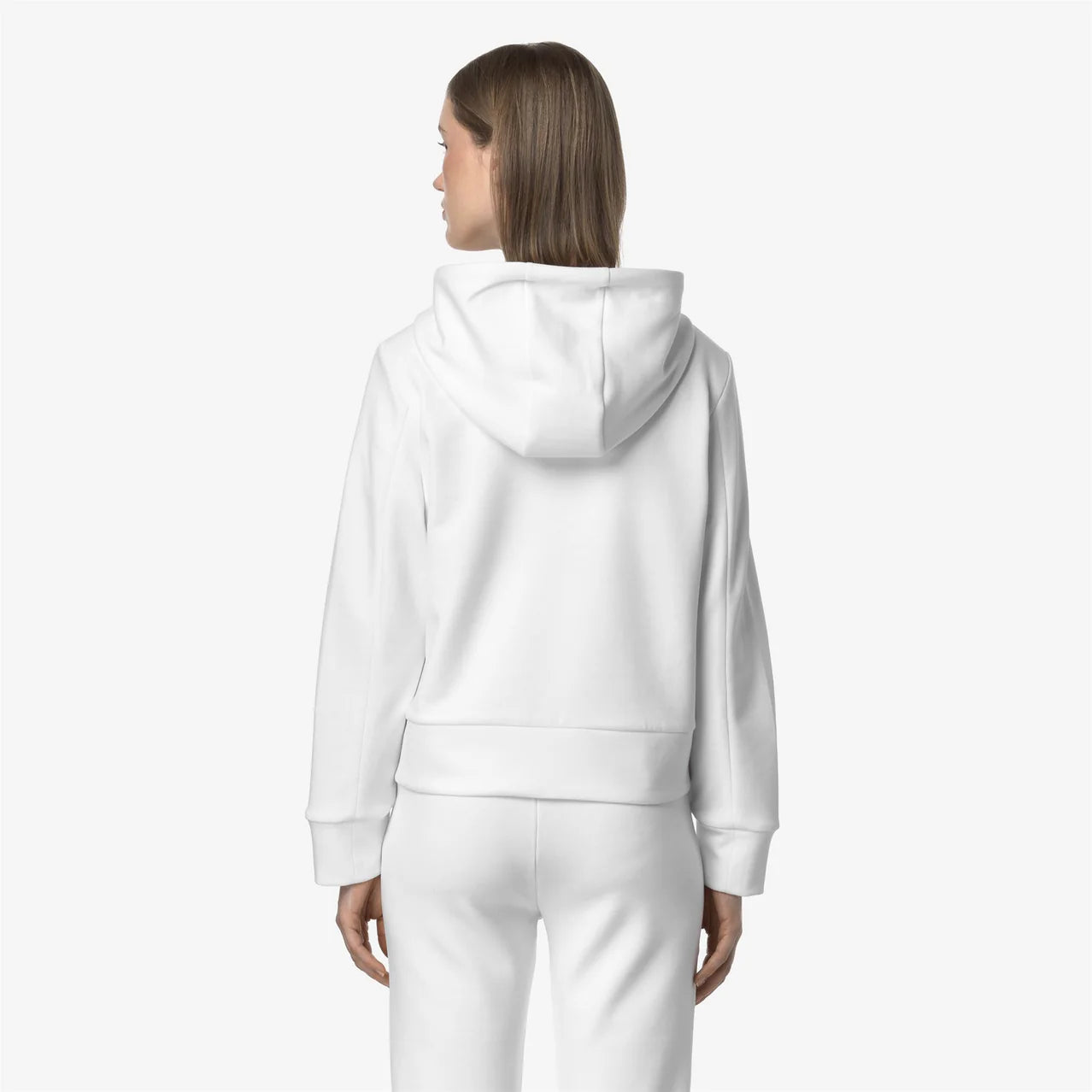 K-Way Felpa in Interlock Donna Divine Light Spacer Bianco