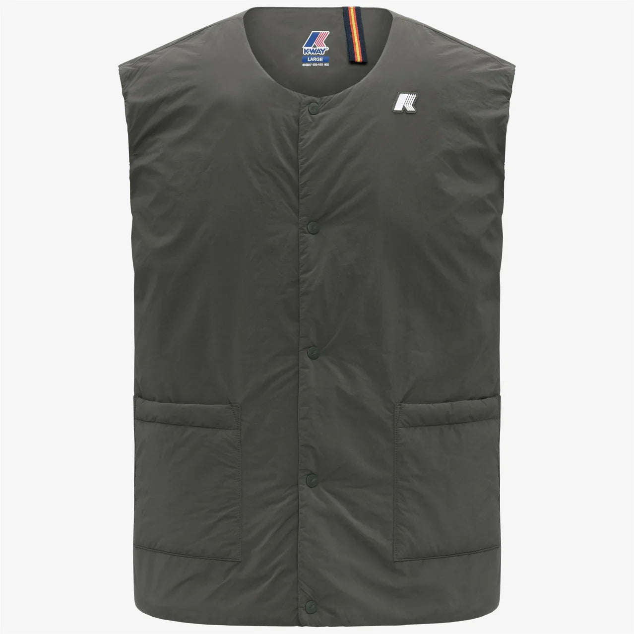 K-Way Gilet con Imbottitura Eco Valty Plain Warm Uomo Green Blackish