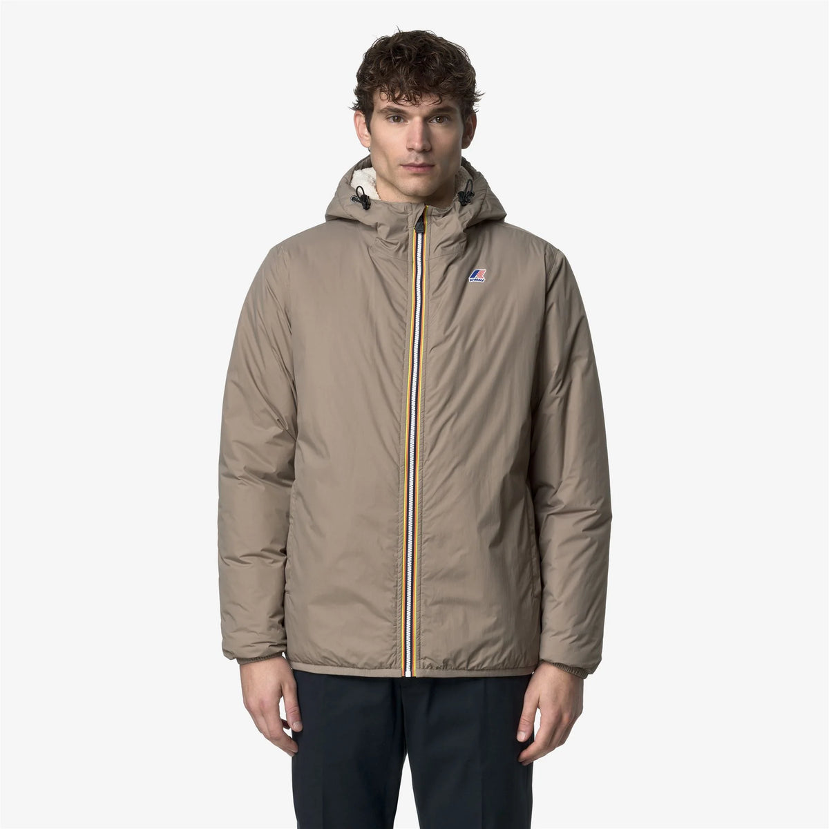 K-Way Giacca Impermeabile Le Vrai 4.0 Claude Orsetto Unisex Beige Taupe