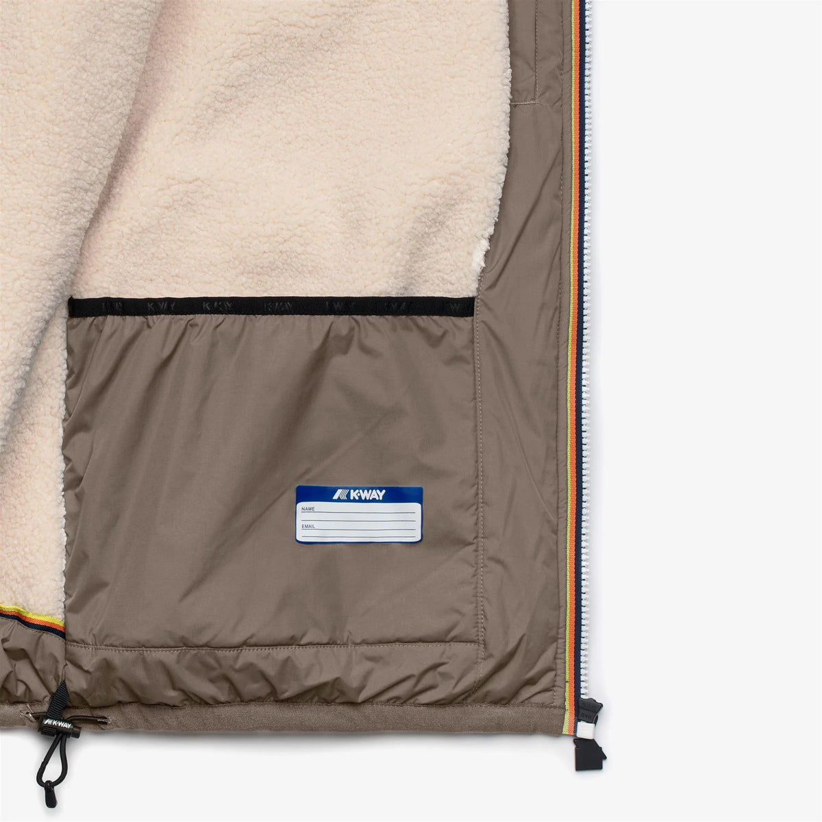K-Way Giacca Impermeabile Le Vrai 4.0 Claude Orsetto Unisex Beige Taupe