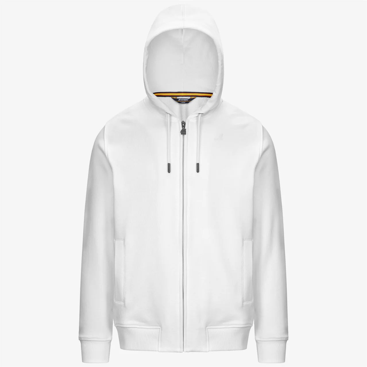 K-Way Felpa in Cotone Uomo Anthony French Terry Bianco