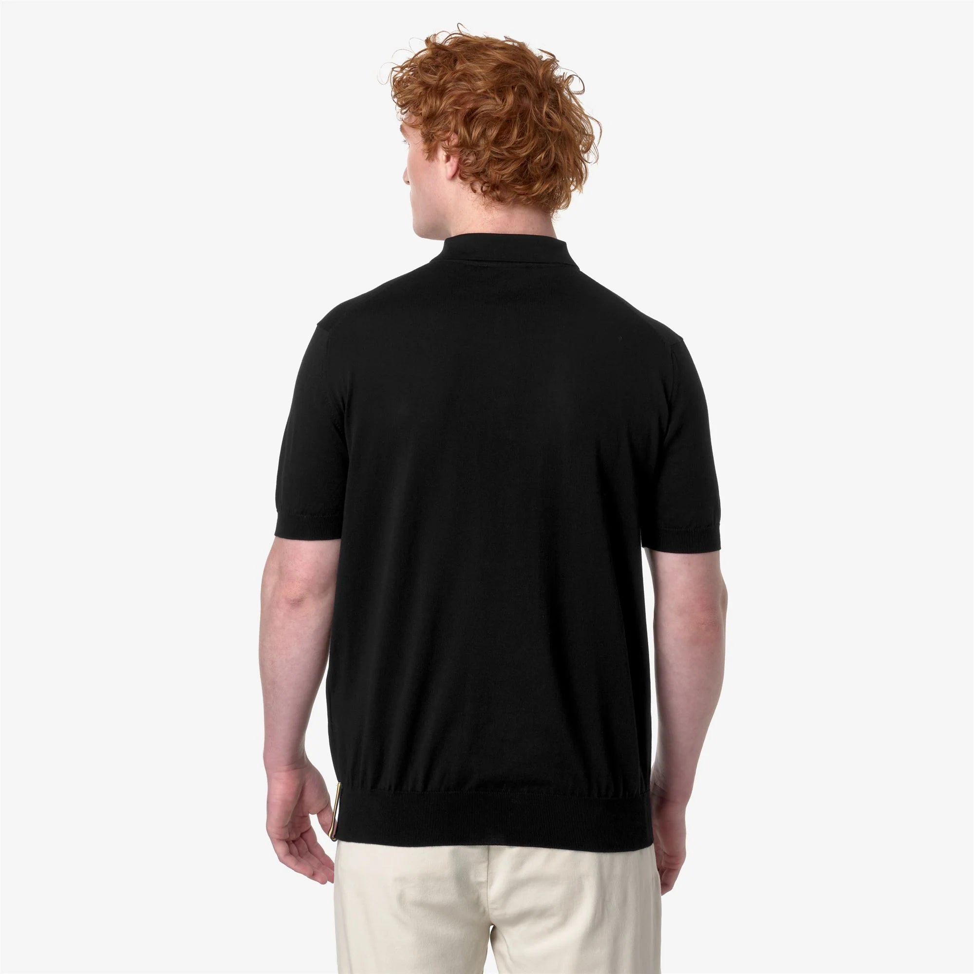 K-Way Maglia a Polo in Cotone Egiziano Leggero Pleyne Nero