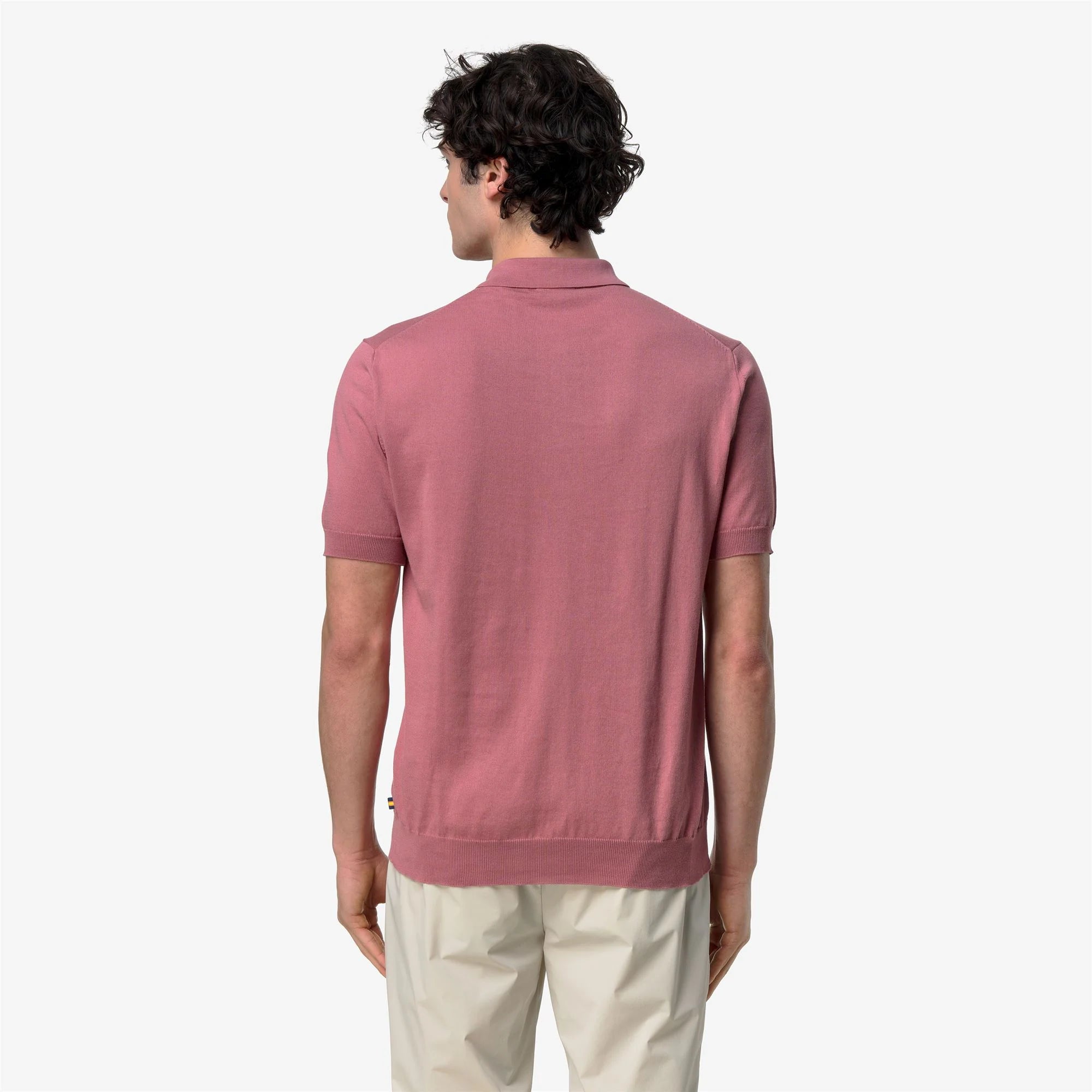 K-Way Maglia a Polo in Cotone Egiziano Leggero Pleyne Rosa