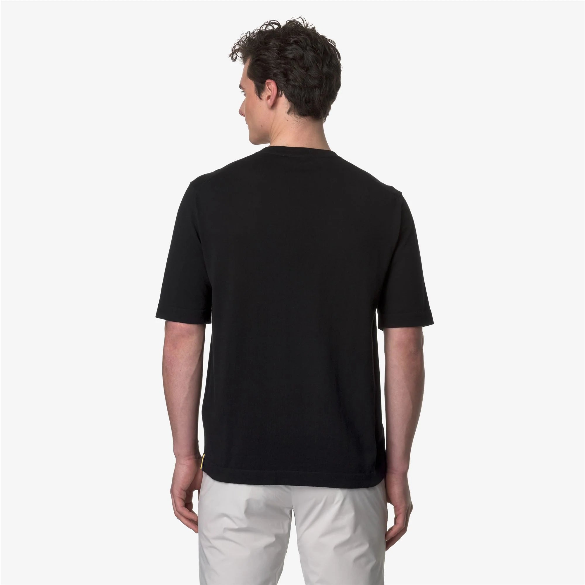 K-Way Maglia in Cotone Egiziano Leggero Combe Nero