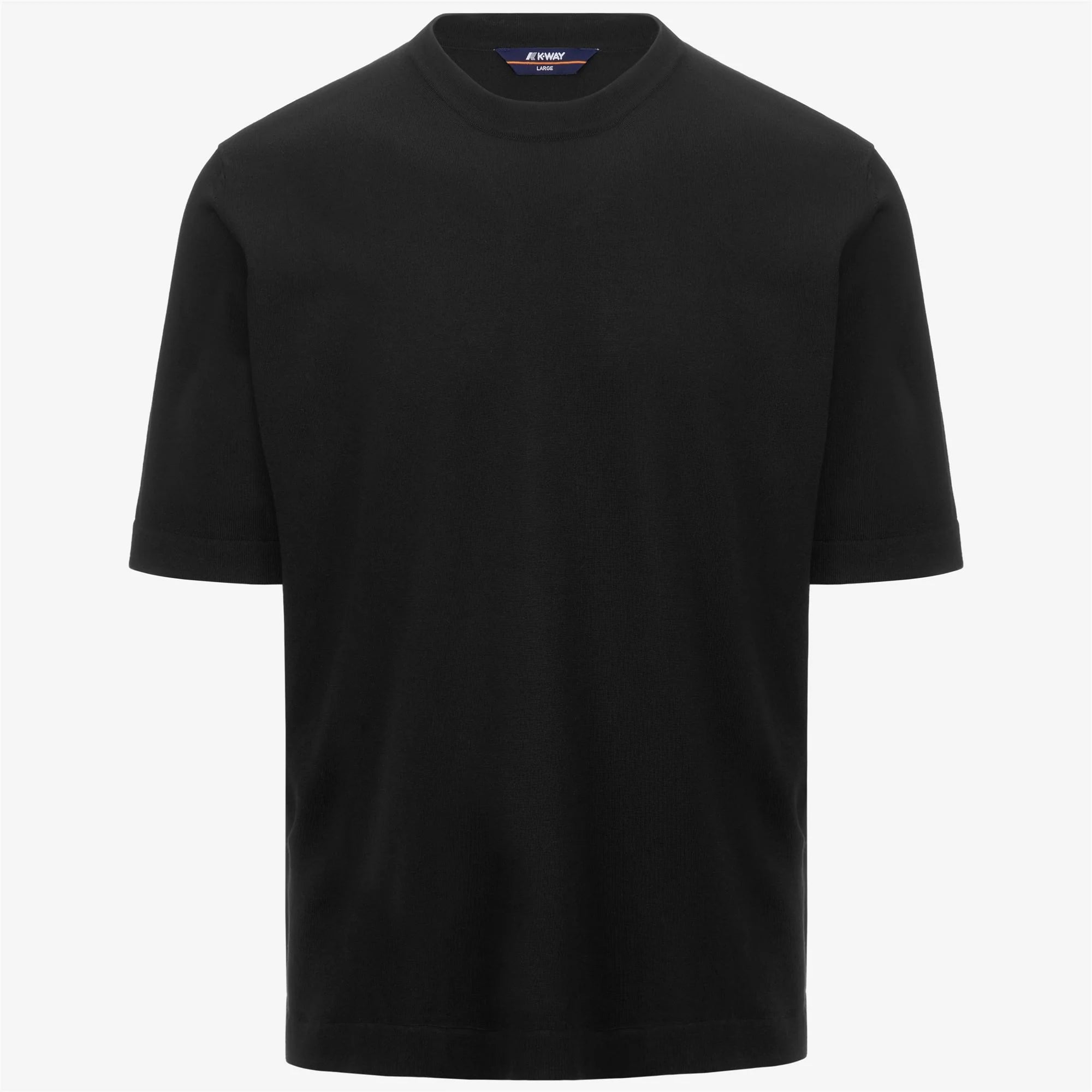 K-Way Maglia in Cotone Egiziano Leggero Combe Nero