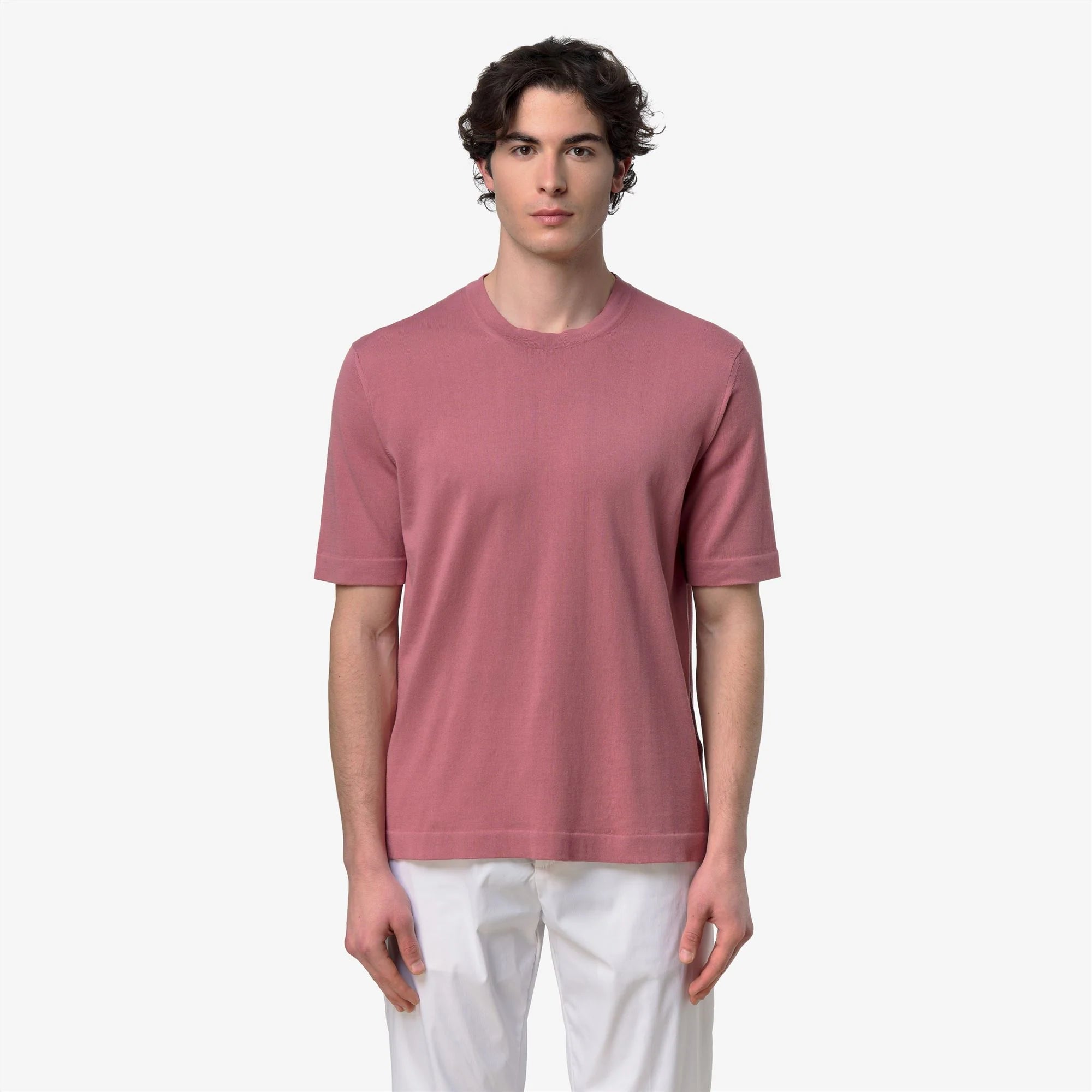 K-Way Maglia in Cotone Egiziano Leggero Combe Rosa