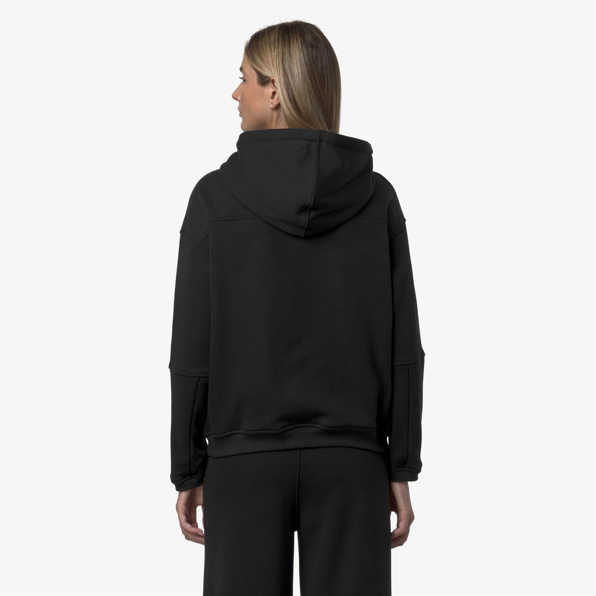 K-way Felpa Garzata Ninette Brushed PC Donna Black Pure