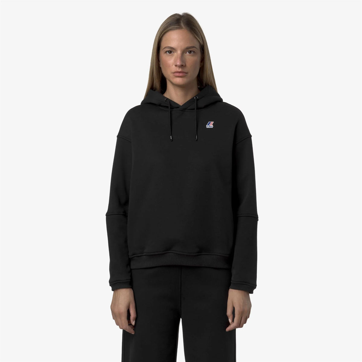 K-way Felpa Garzata Ninette Brushed PC Donna Black Pure