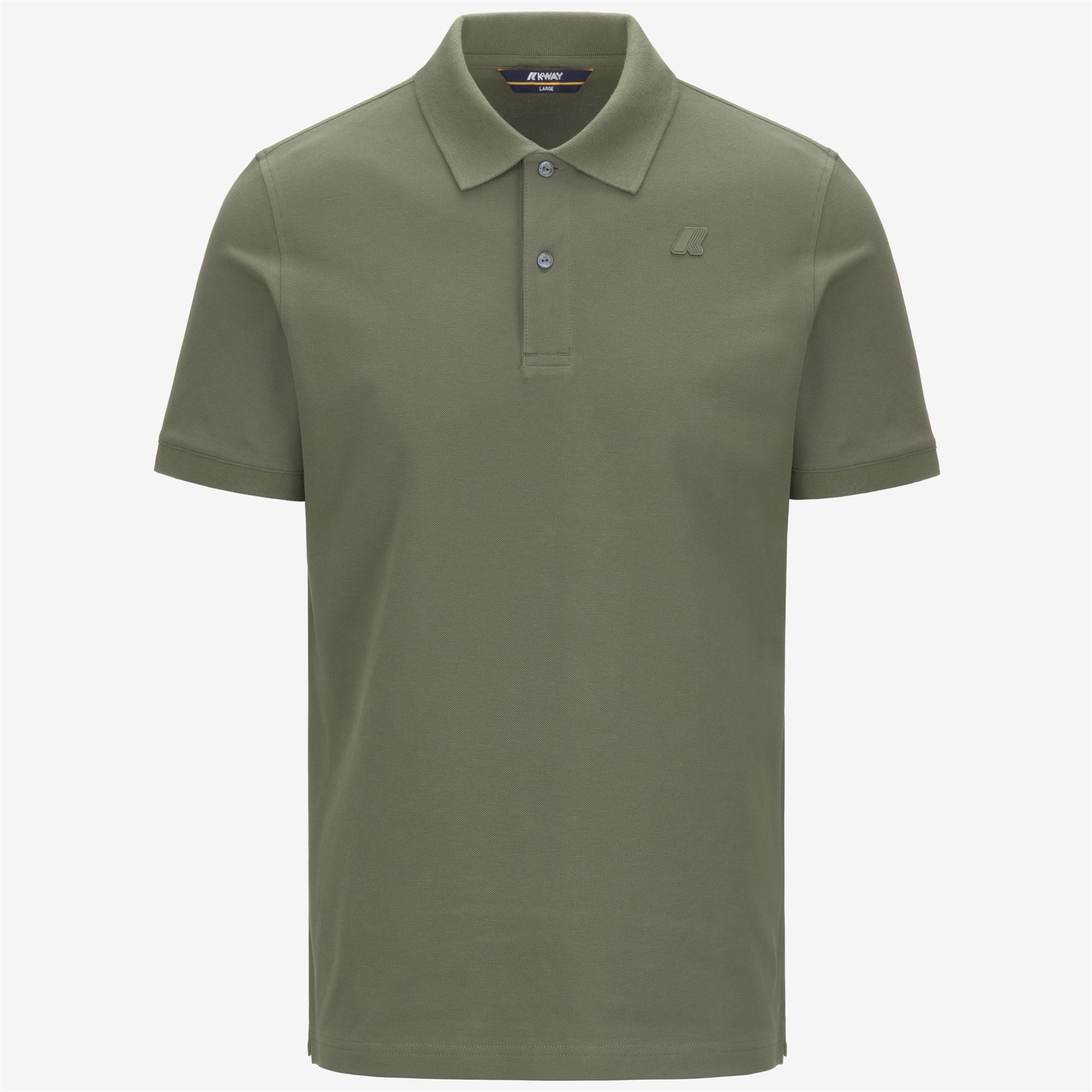 K-Way Polo in Cotone Pique' Uomo Amedee Pique Green Lychen