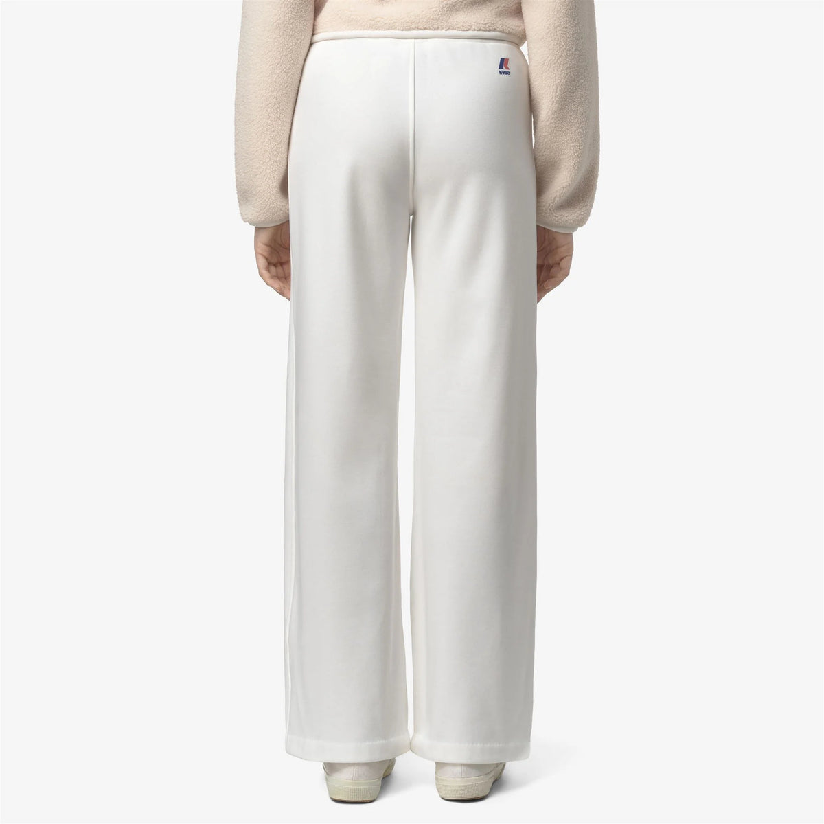 K-Way Pantalone in Misto Cotone Loyre Brushed Donna White Natural