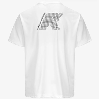 K-Way T-shirt in Jersey di Poliestere Uomo Graphite Bianco