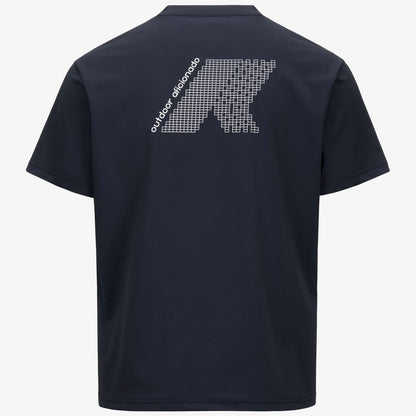 K-Way T-shirt in Jersey di Poliestere Uomo Graphite Blue Depth