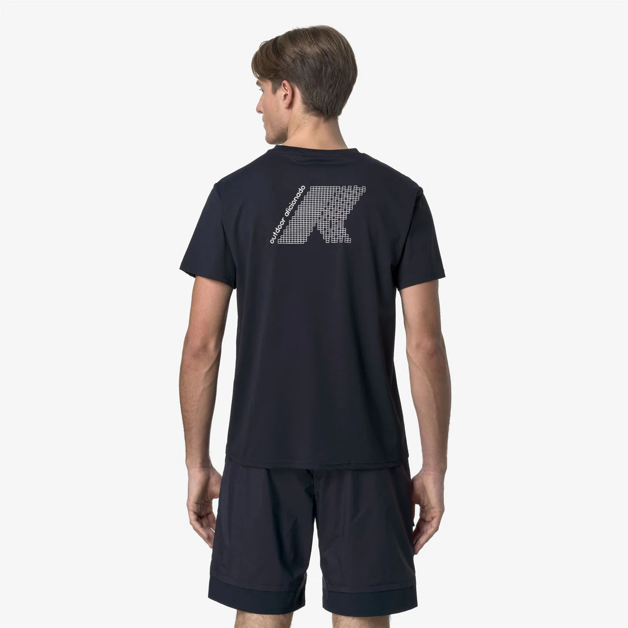 K-Way T-shirt in Jersey di Poliestere Uomo Graphite Blue Depth