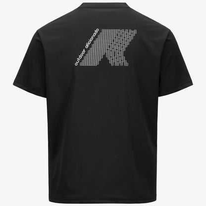 K-Way T-shirt in Jersey di Poliestere Uomo Graphite Black Pure