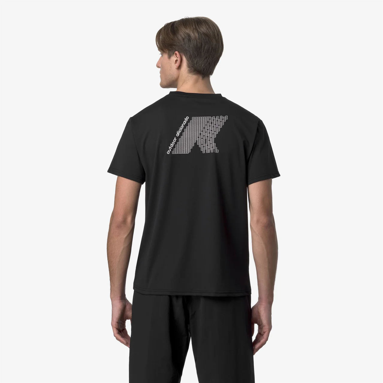 K-Way T-shirt in Jersey di Poliestere Uomo Graphite Black Pure