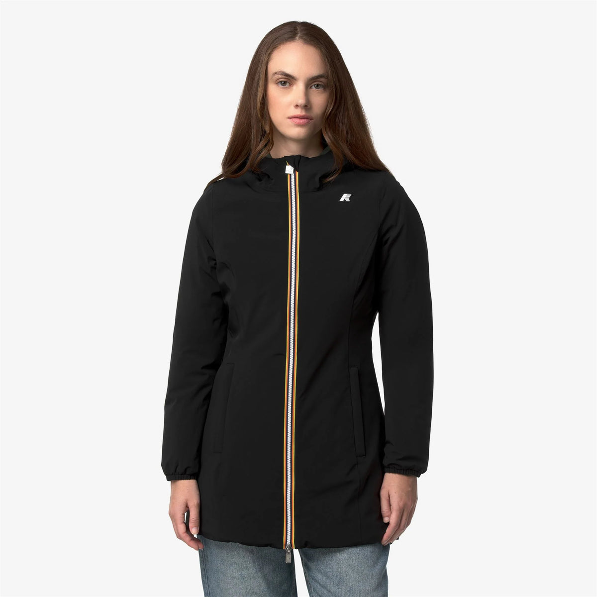 K-Way Giacca Reversibile Denise Donna Black Olive - Green Blackish