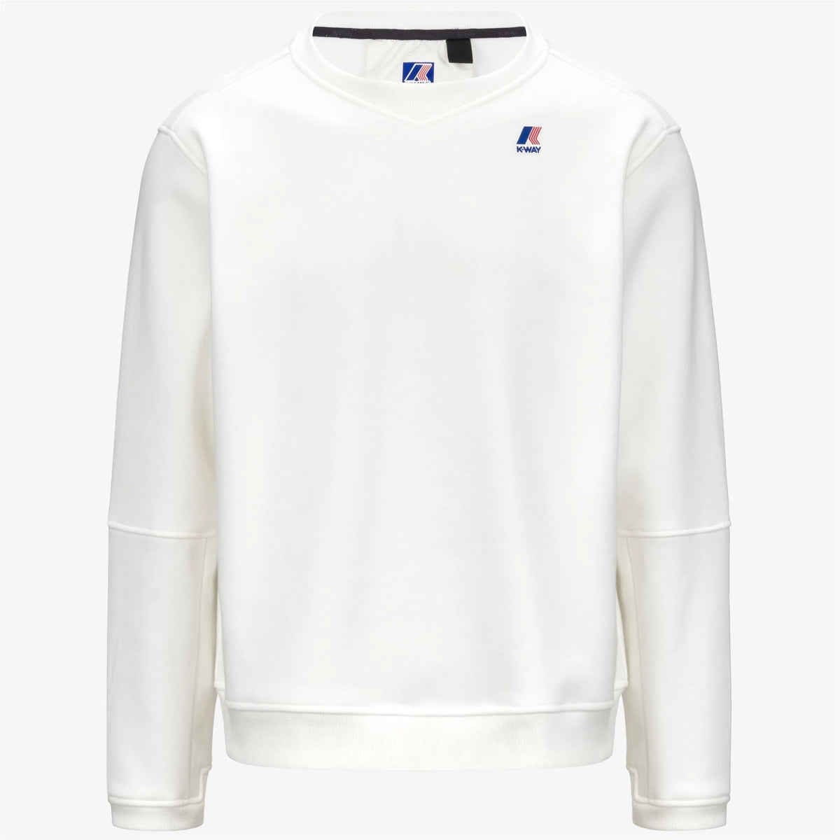 K-Way Felpa in Misto Cotone Nael Unisex Bianco