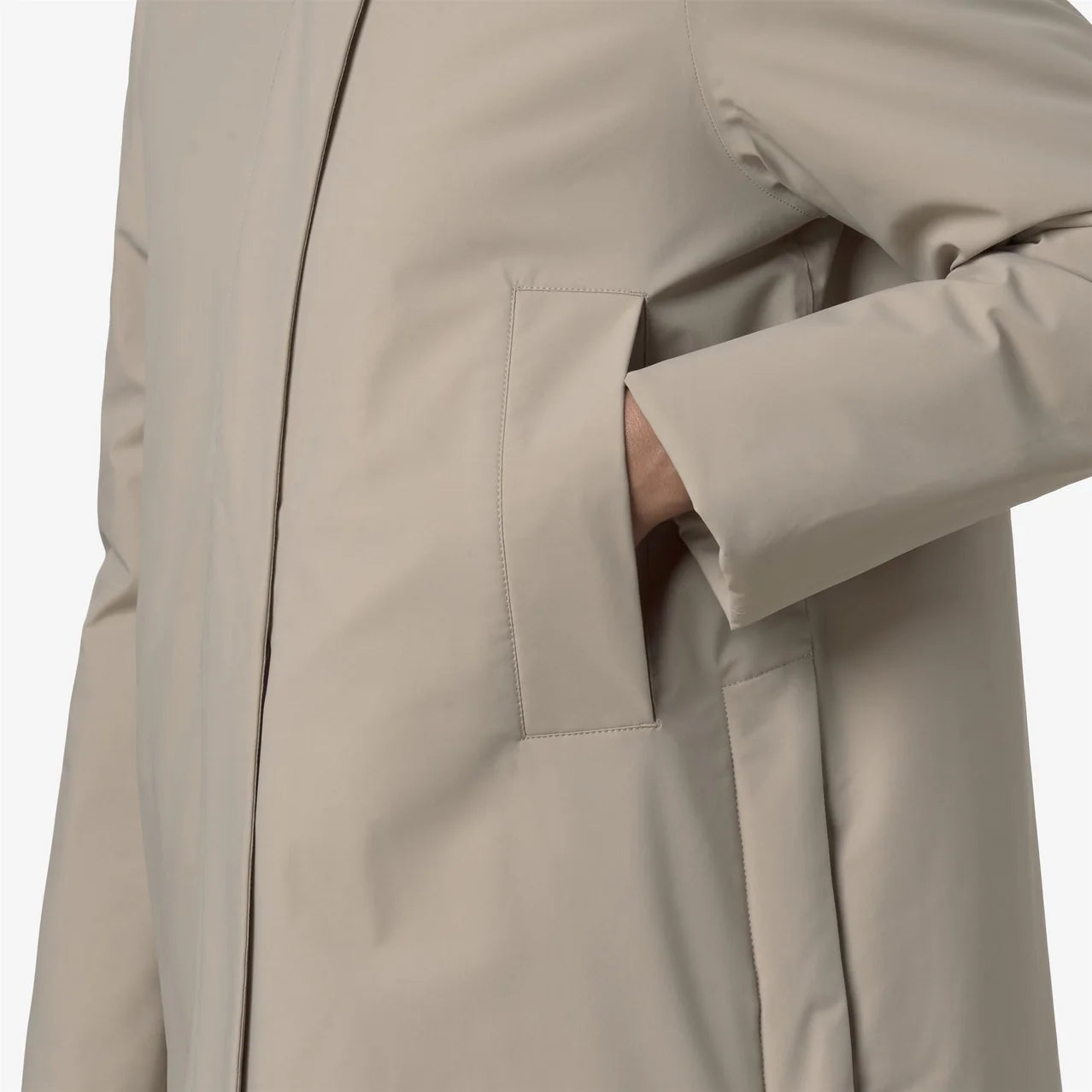 K-Way Giacca di Media Lunghezza Marla ST Warm Donna Beige Cashmere