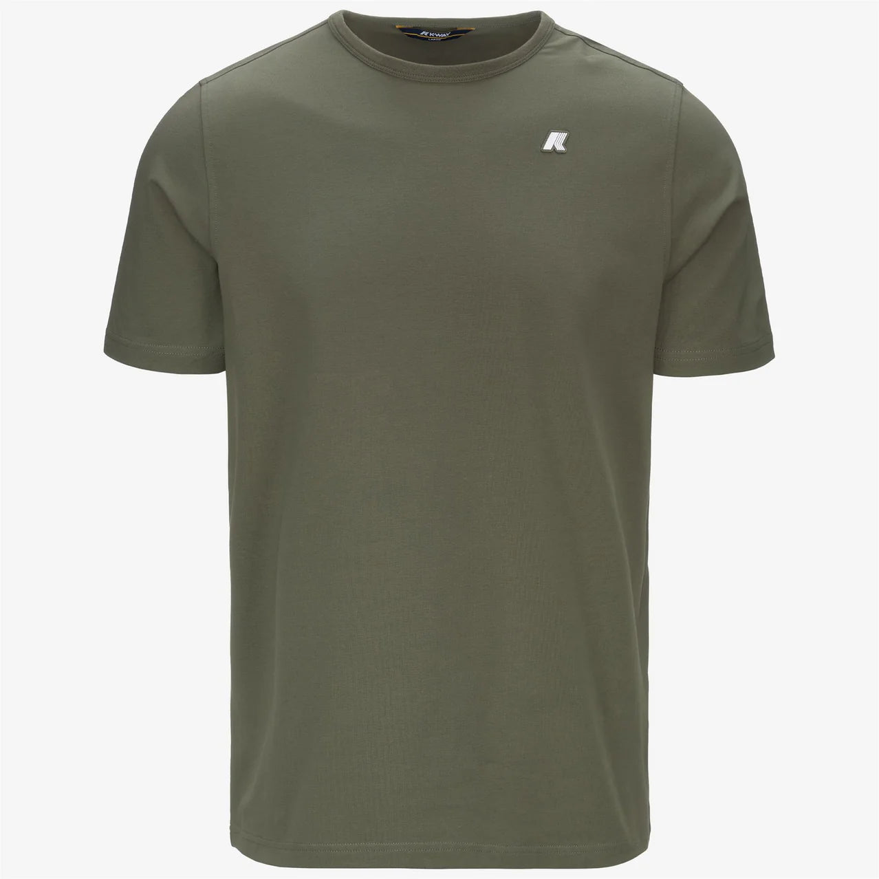 K-Way T-Shirt in Cotone Uomo Adame Light Stretch Jersey Green Lychen