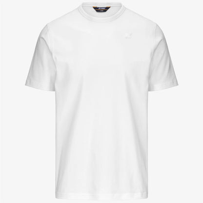 K-Way T-Shirt in Cotone Uomo Adame Light Stretch Jersey White