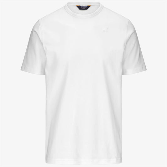 K-Way T-Shirt in Cotone Uomo Adame Light Stretch Jersey White