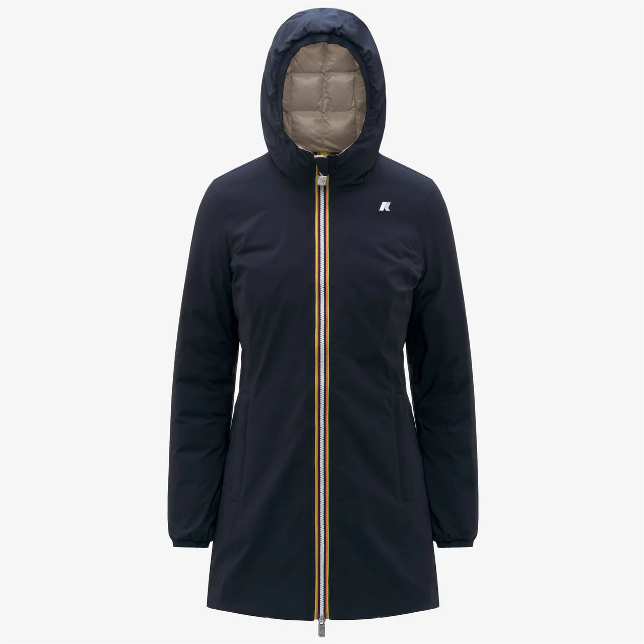 K-Way Piumino Reversibile Denise ST Thermo Double Donna Blue Depth-Beige Cashmere