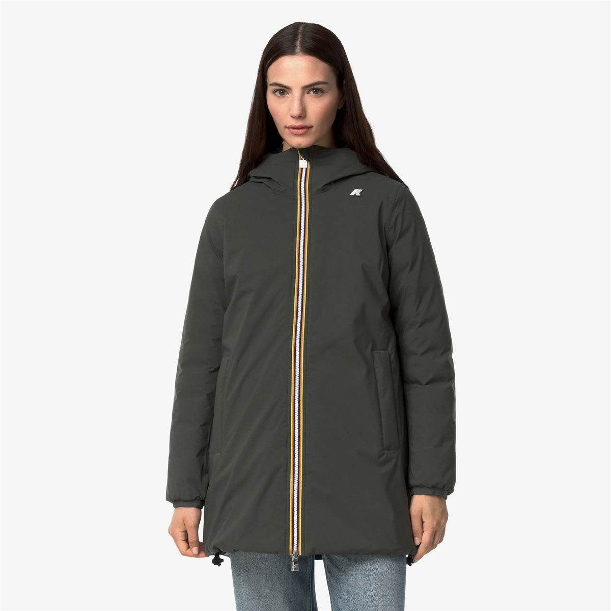 K-Way Giacca Imbottita Reversibile Sophie Thermo Plus Donna Green B - Blue D
