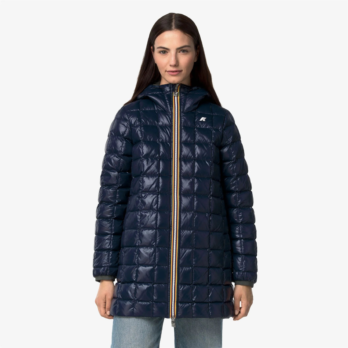 K-Way Giacca Imbottita Reversibile Sophie Thermo Plus Donna Green B - Blue D