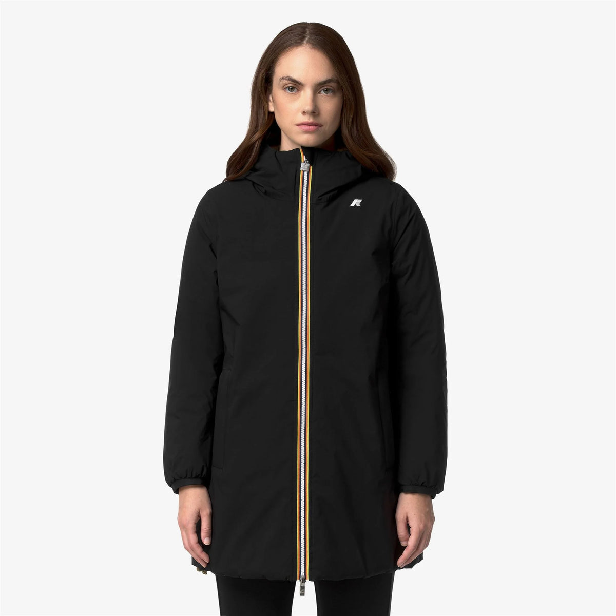 K-Way Giacca Imbottita Reversibile Sophie Thermo Plus Donna Black Pure - Beige Khaki