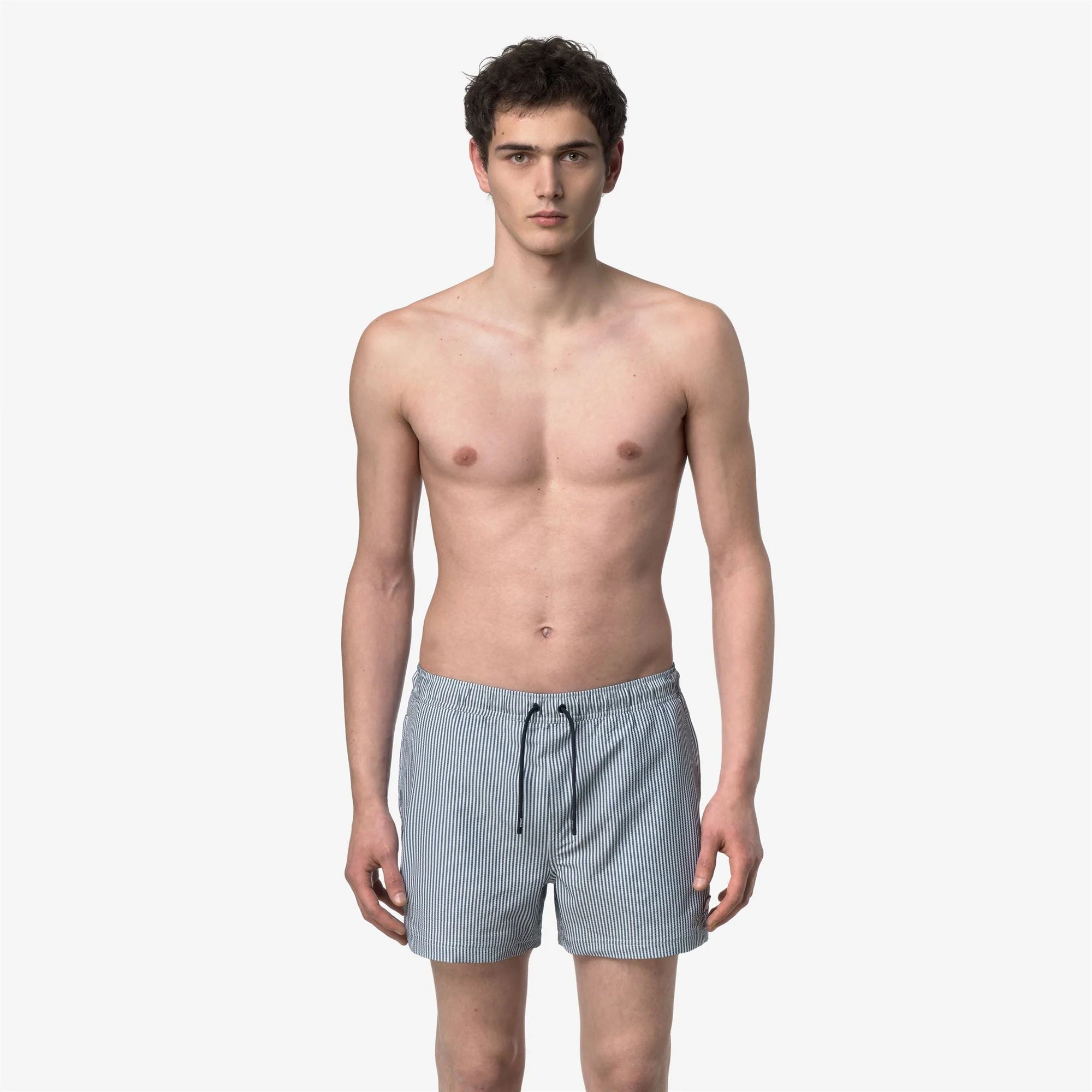 K-Way Costume da Bagno Hazel Uomo Mid Stripes Blu e Bianco