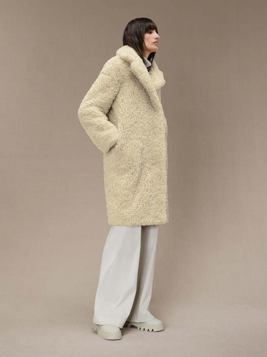 RRD Cappotto Donna Lamb Coat Wom Jkt Ghiaccio