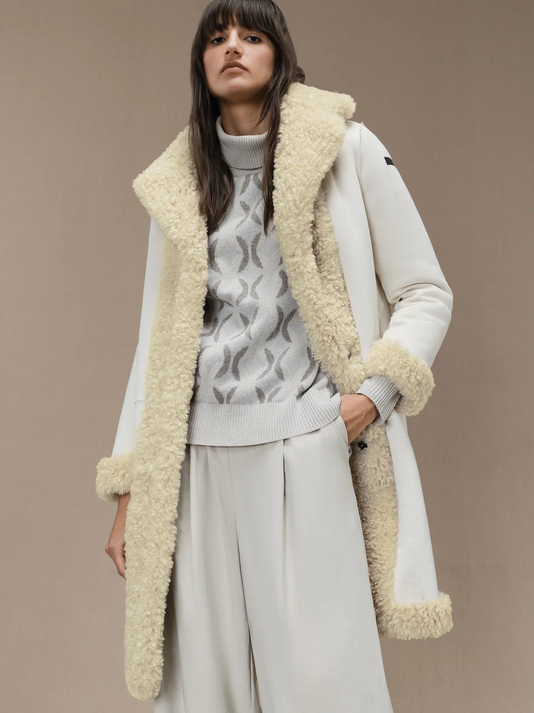 RRD Cappotto Donna Lamb Coat Wom Jkt Ghiaccio