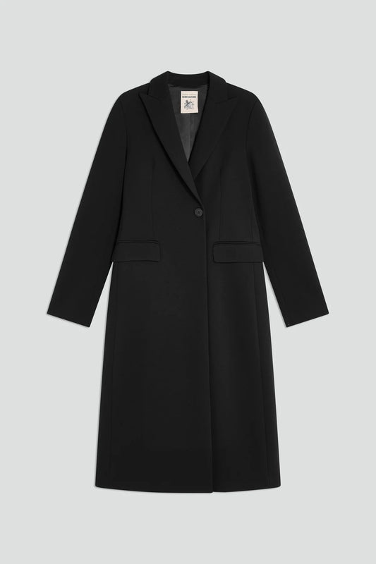 Semicouture Cappotto in Punto Milano Donna Marinella Nero