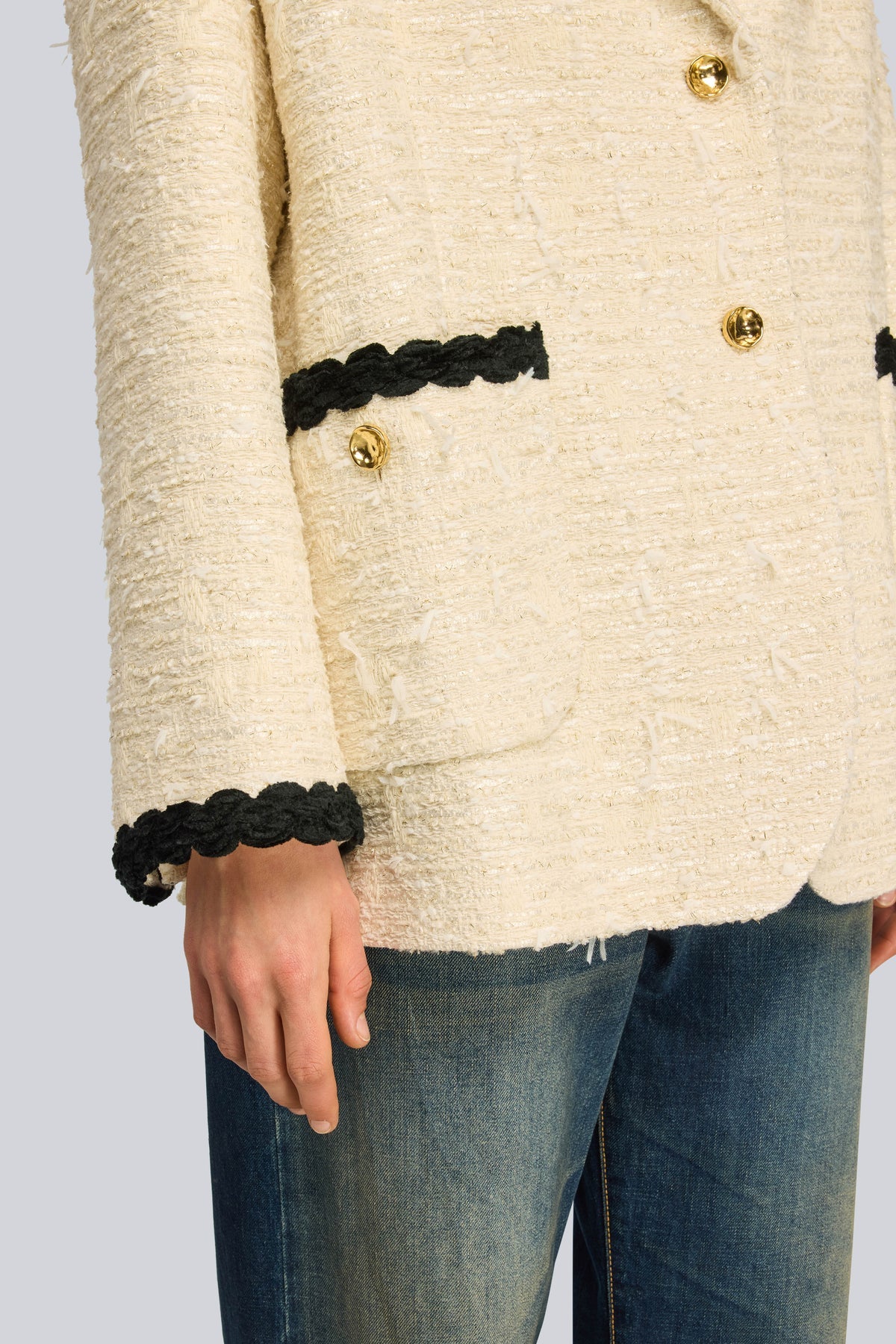 Semicouture Giacca Monopetto Olivia Donna Chanel Burro