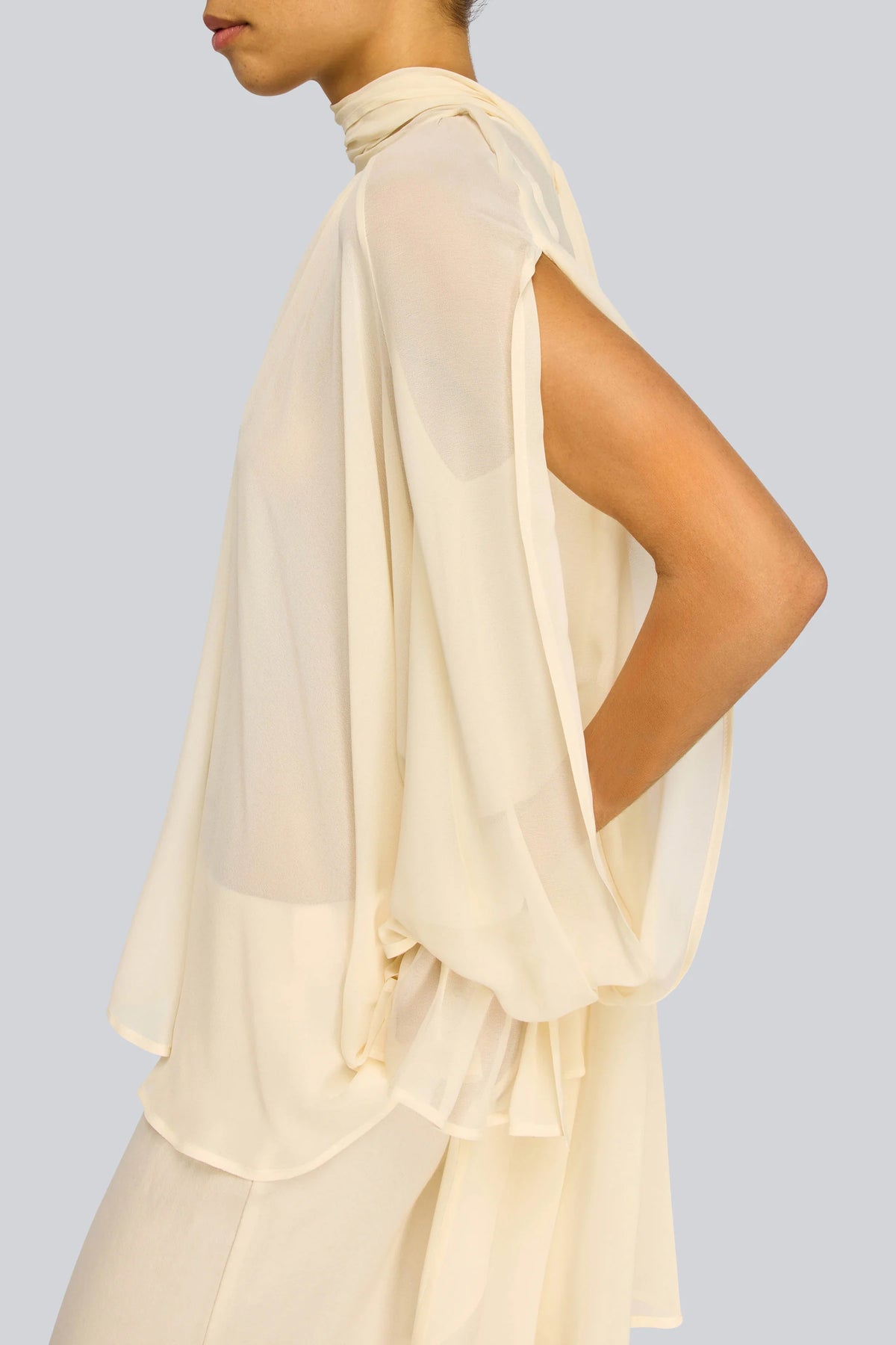 Semicouture Blusa in Georgette Renie Donna Burro