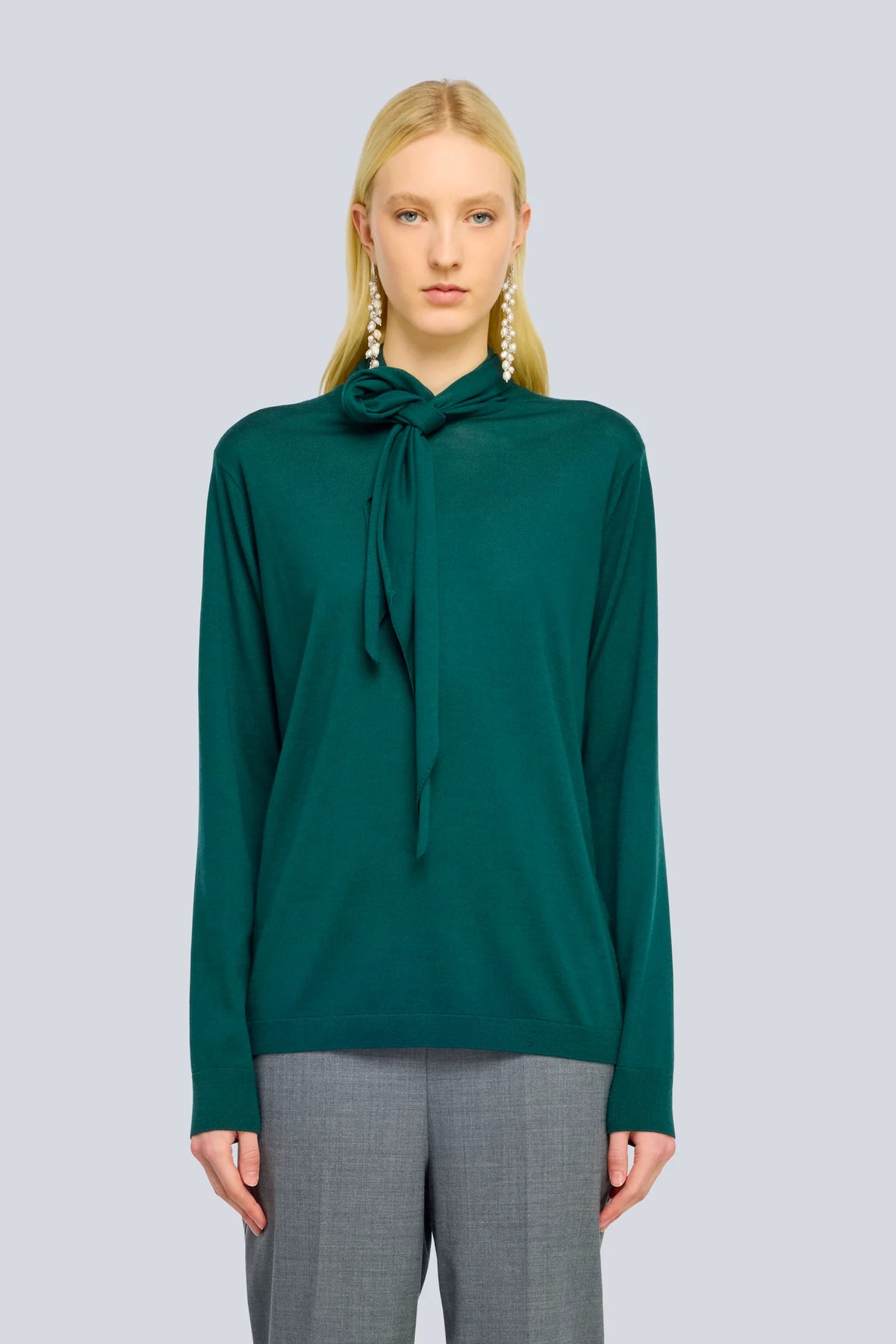 Semicouture Maglia in Lana Donna Eden Verde Irlanda