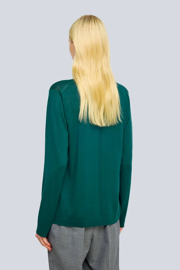 Semicouture Maglia in Lana Donna Eden Verde Irlanda