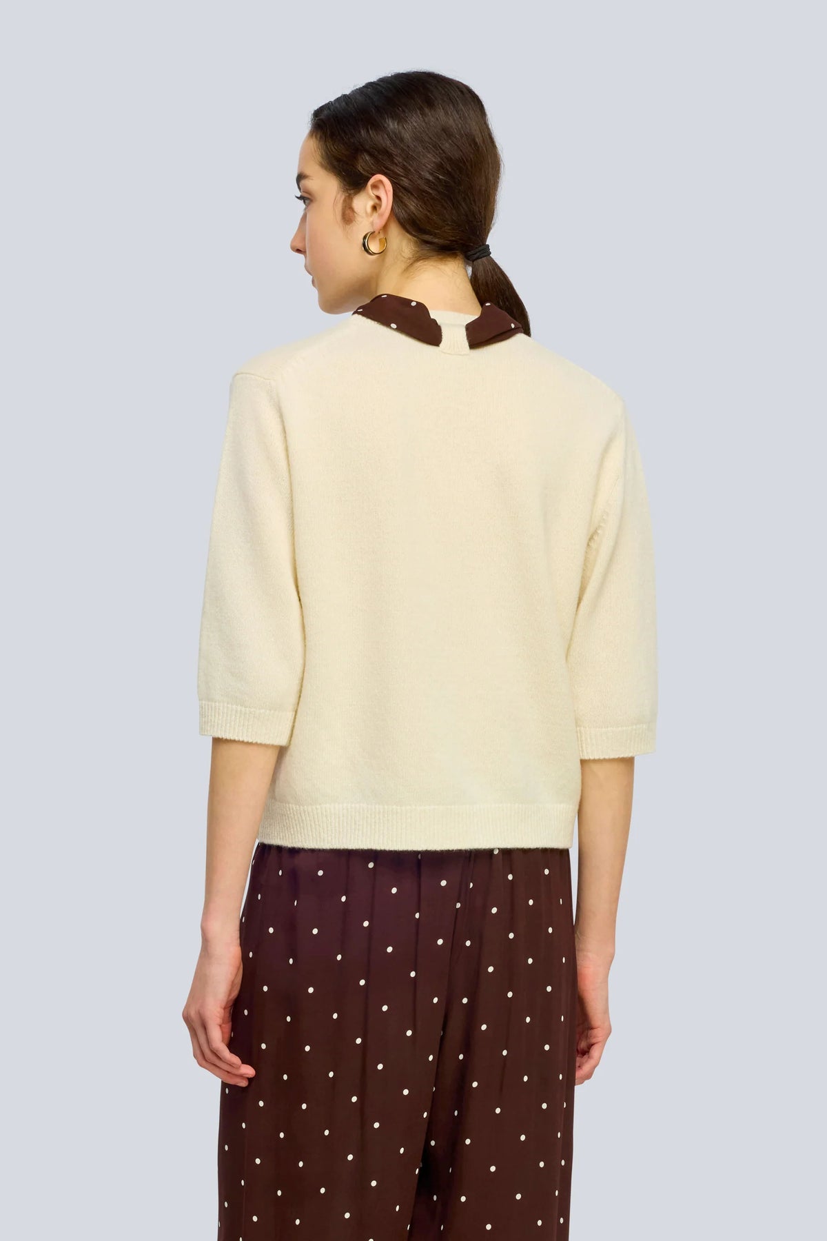 Semicouture Maglia in Lana Merinos Avril Donna Burro