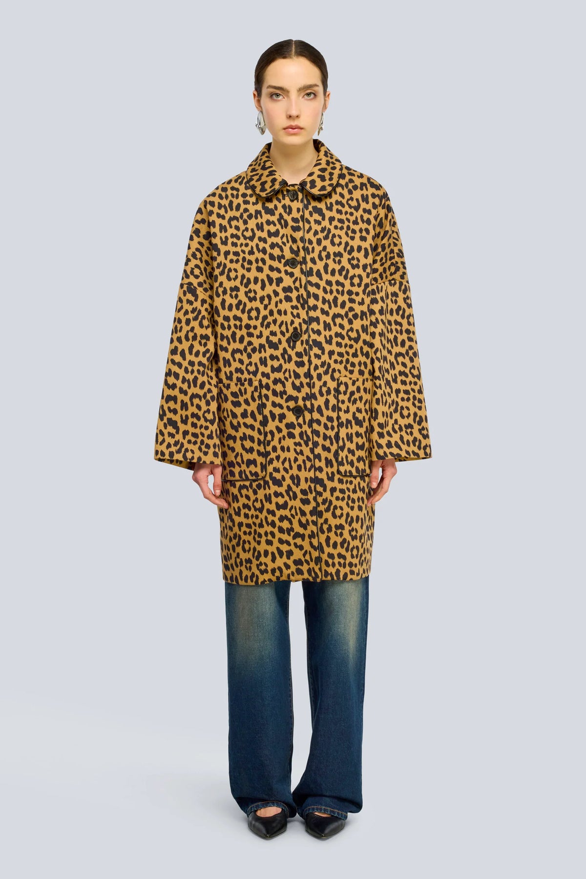 Semicouture Cappotto in Gabrdina Dana Donna Macula Cammello