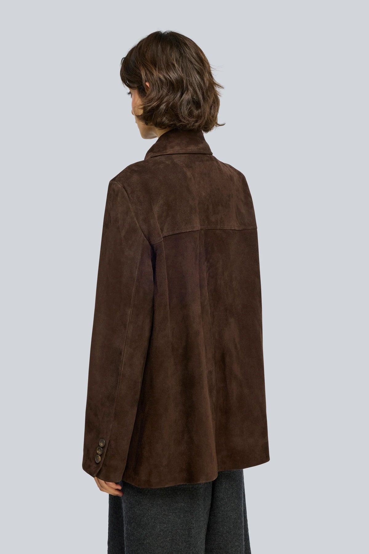 Semicouture Giacca in Camoscio Penny Donna Moka