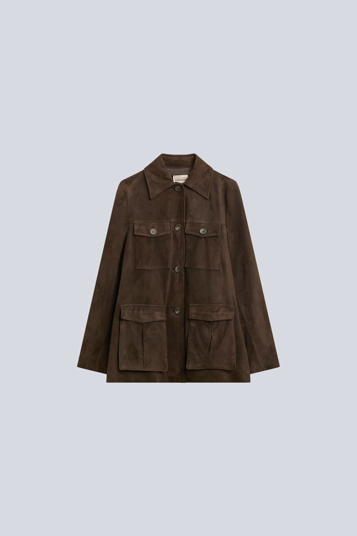 Semicouture Giacca in Camoscio Penny Donna Moka