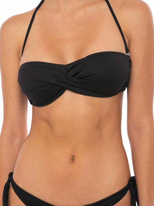 MC2 Saint Barth Bikini a Fascia Tiarè Donna Nero