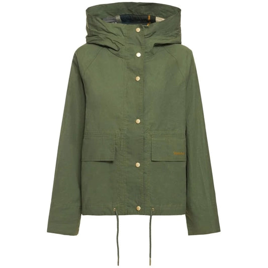 Barbour Giacca in Cotone Impermeabile Nith Donna Verde