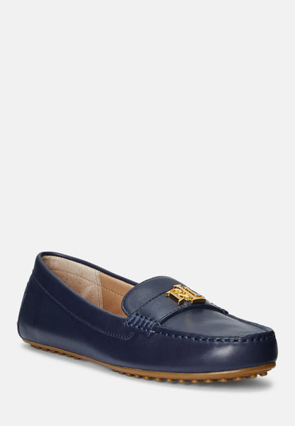 Lauren Ralph Lauren Mocassino in Pelle Donna Barnsbury Blu Navy