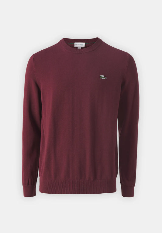 Lacoste Maglione in Lana Uomo Bordeaux