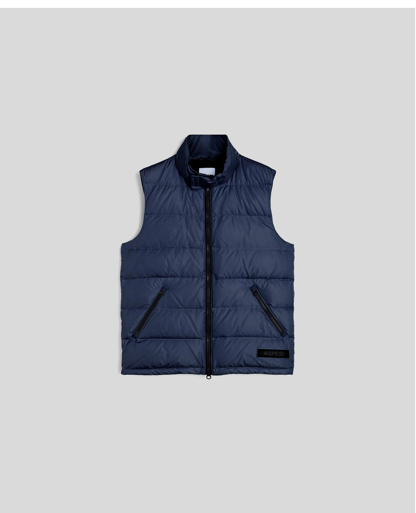 Aspesi Gilet Piuma Smanicato Uomo Slim Re Blu