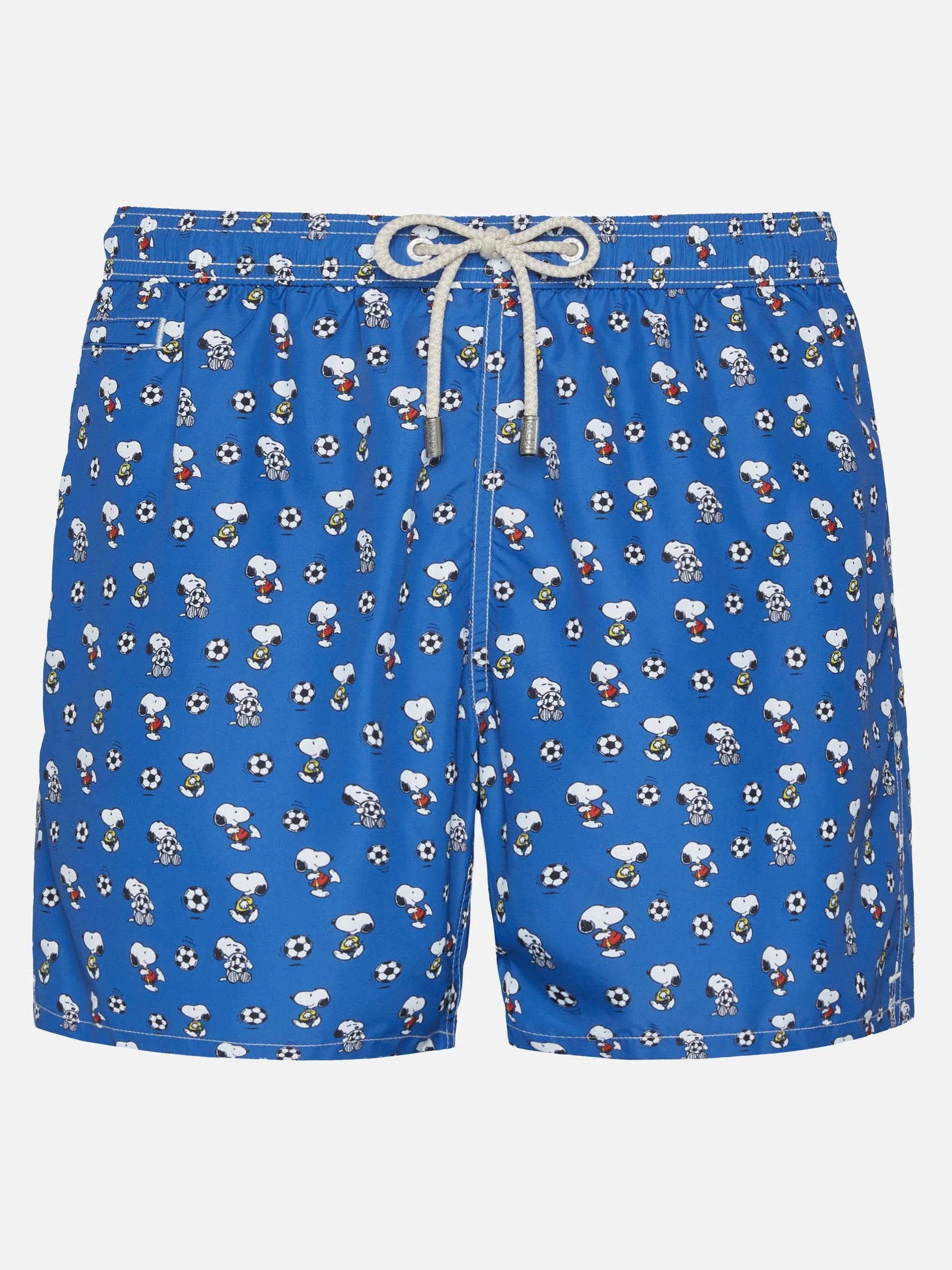 MC2 Saint Barth Costume a Pantaloncino Uomo Lighting Micro Fantasy Snoopy Soccer Play Celeste
