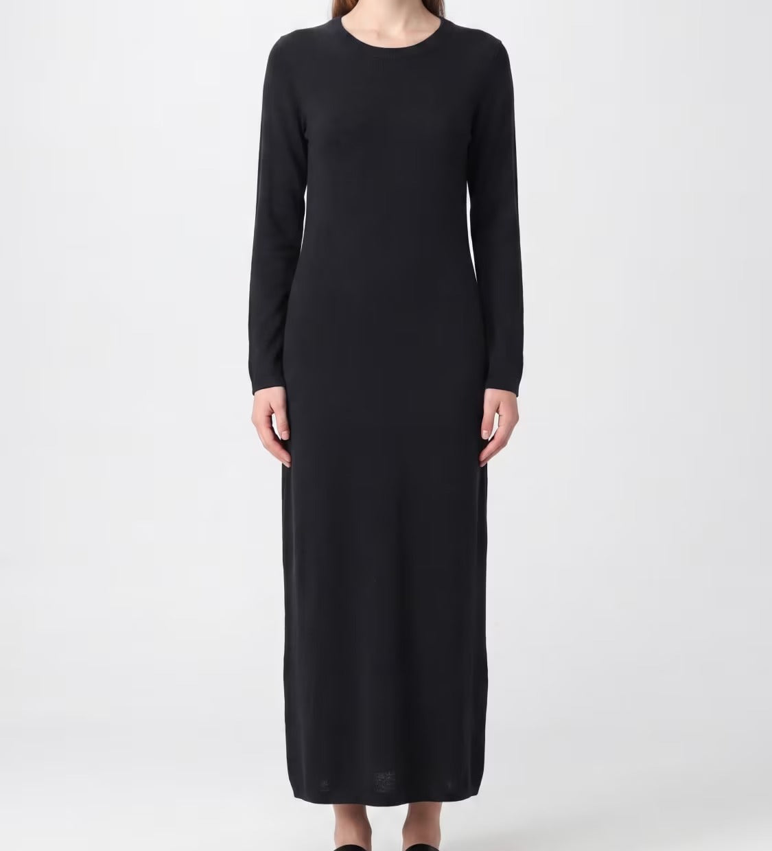 Semicouture Abito in Misto Cashmere Donna Brenda Nero